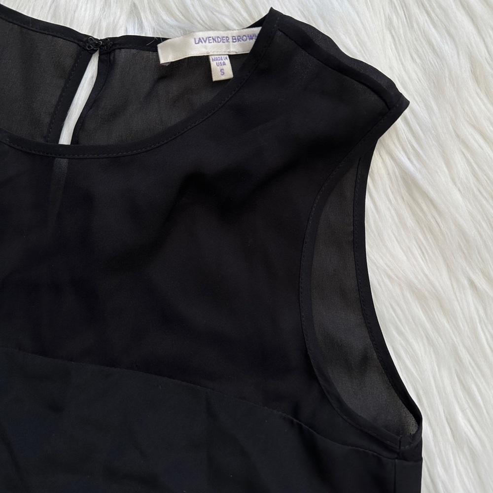 ⭐️ Lavender Brown Sexy Black Top - Picture 3 of 5